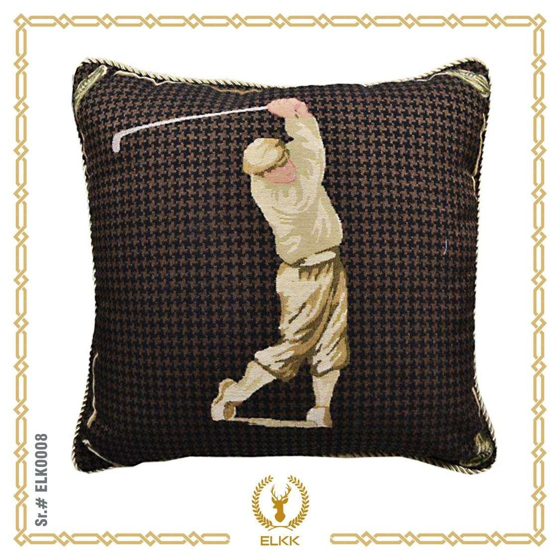 Cushion Golfer white Gobelin