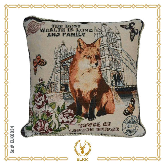 Fox & London Bridge Vintage Style Cushion