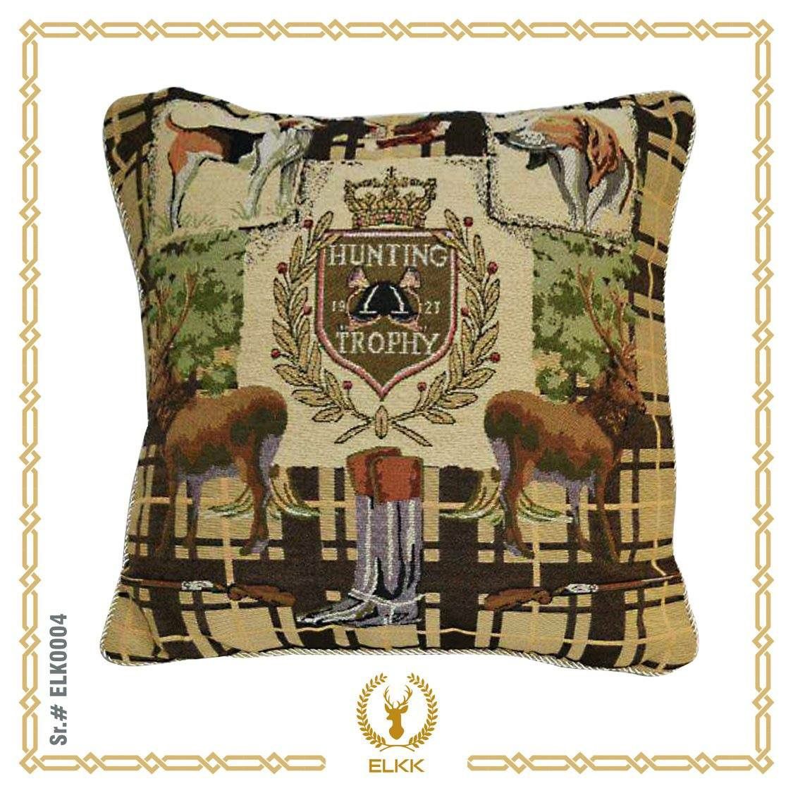 Fox Hunting Trophy Belgian Tapestry Cushion