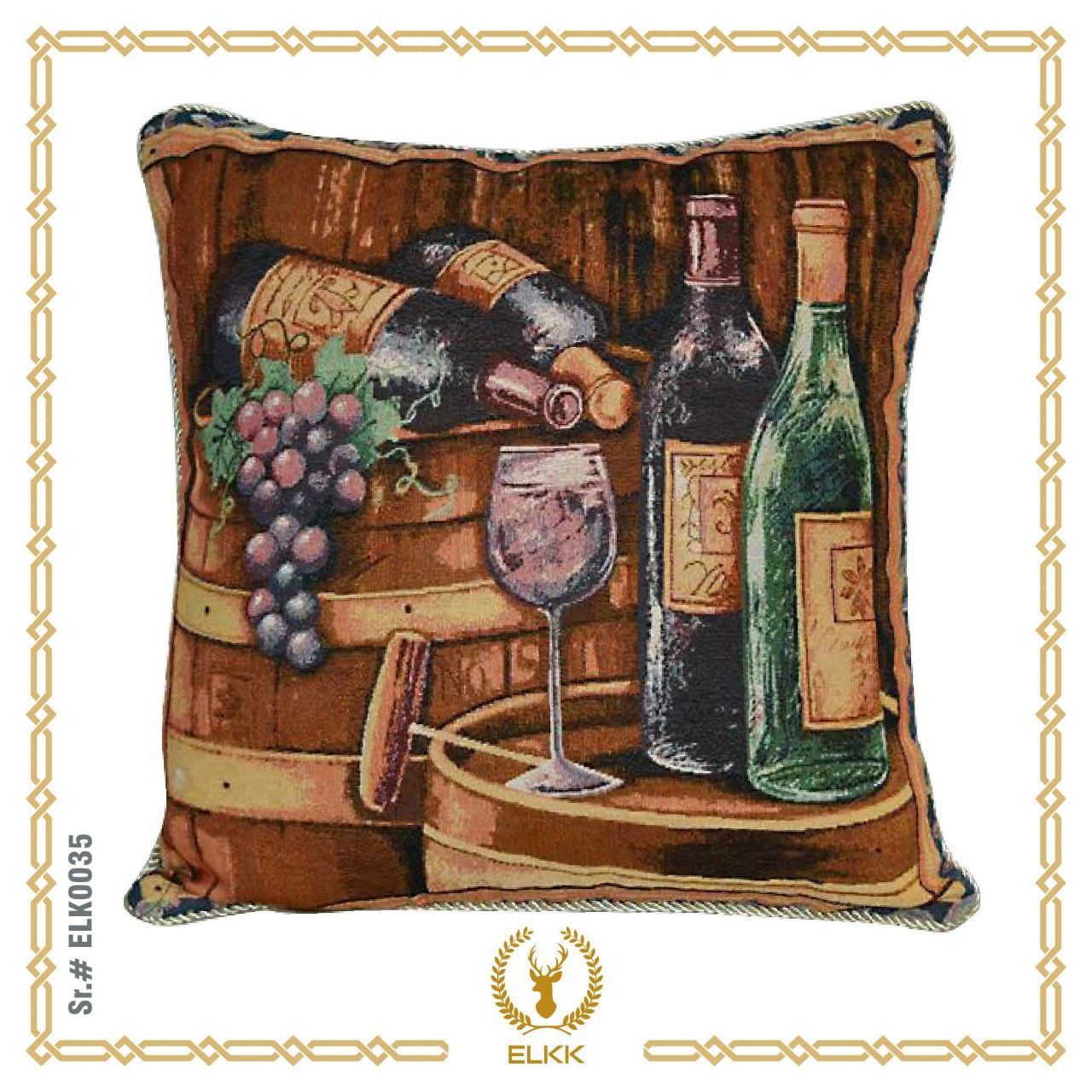 French Vineyard Jacquard Cushions