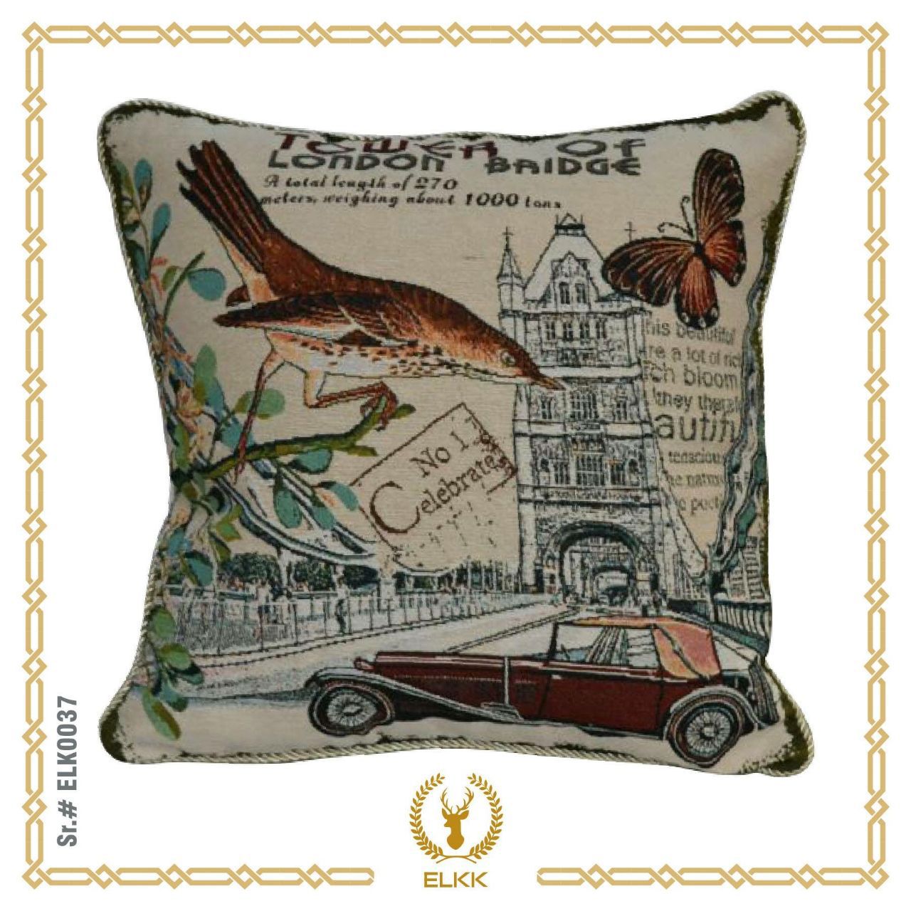 Jacquard Polyester Throw Pillow Case